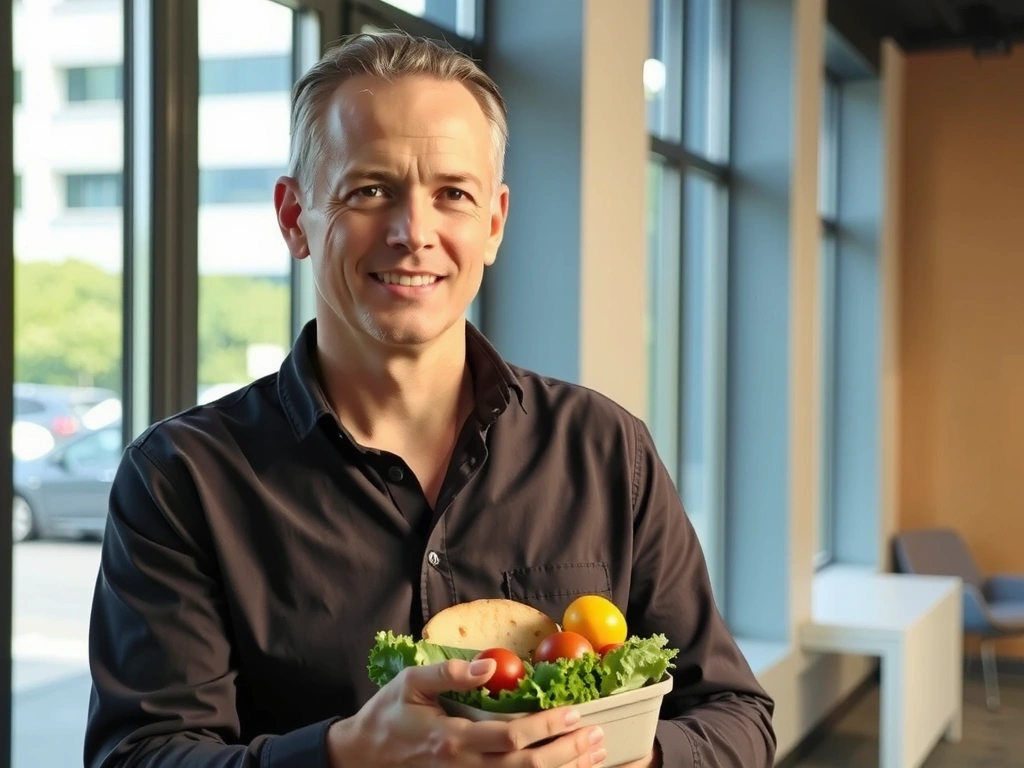 Portrét klienta s jídlem